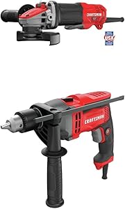 CRAFTSMAN CMEG200 & CMED741 Combo: Durable 4-1/2” Angle Grinder and 1/2” Drill/Driver Set 2025